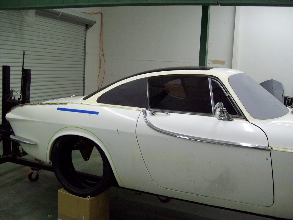 Volvo P1800 flush quarter panel glass