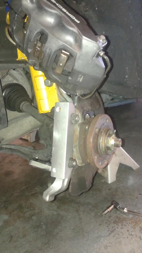 Porsche caliper on Volvo