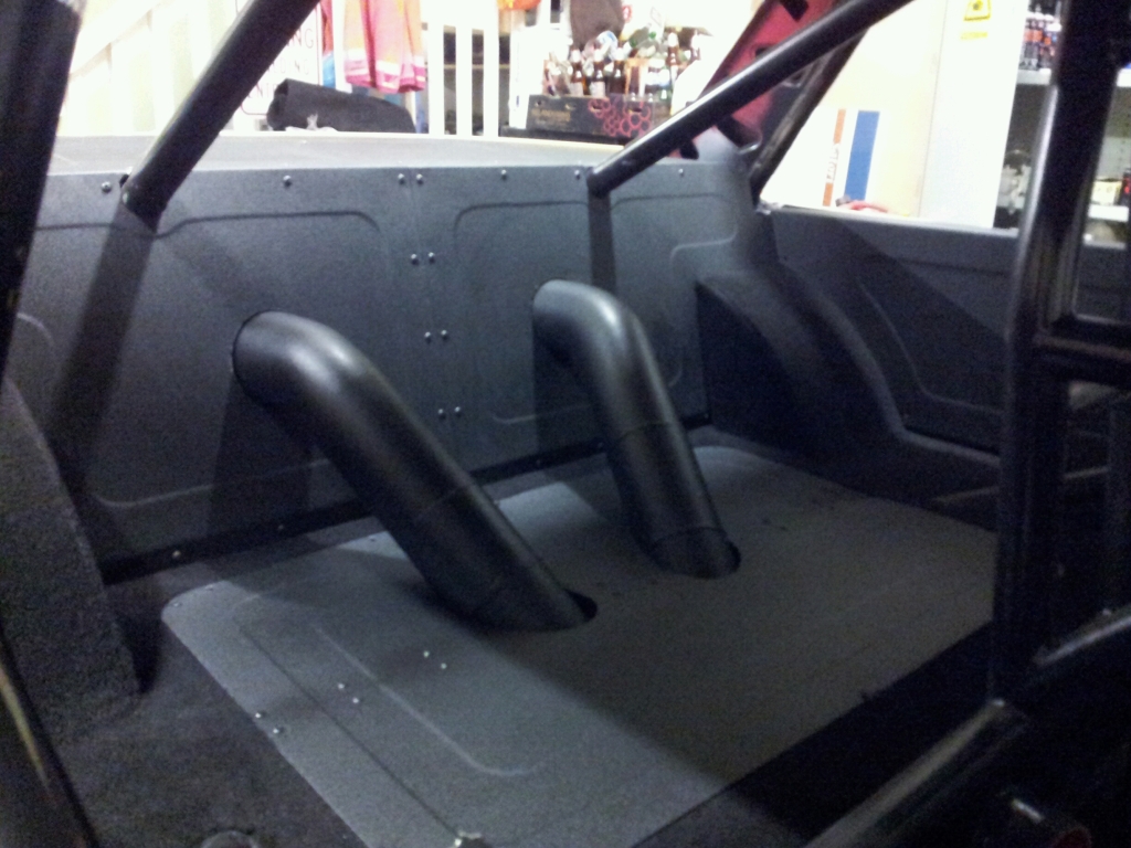 Ford Fairmont drag car rear seats