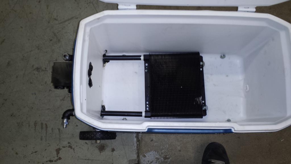 oil cooler in a cooler