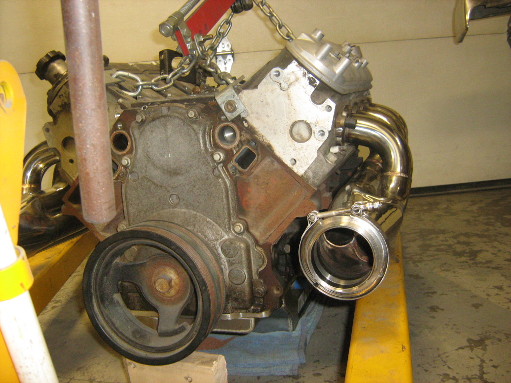 engine with headers