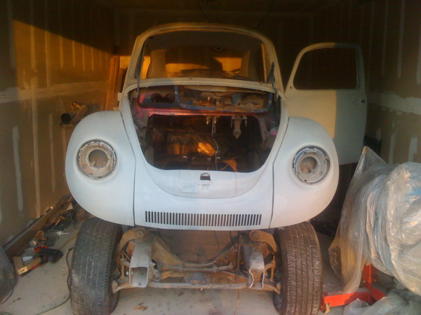 VW Beetle on frame