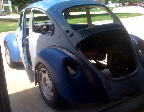 VW Beetle with chassis