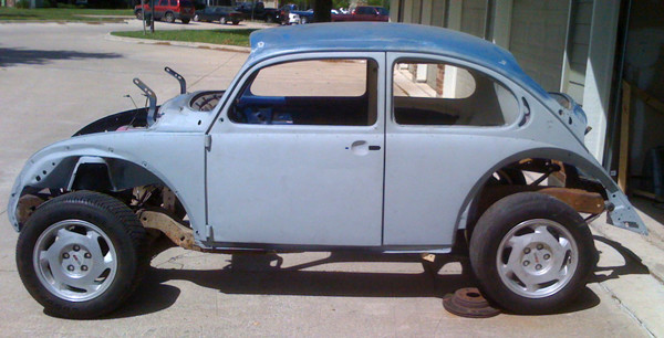 VW Beetle with chassis