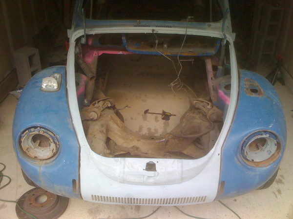 VW Beetle with frame