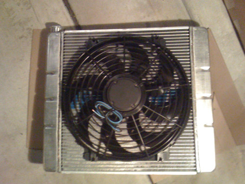 Radiator and fan