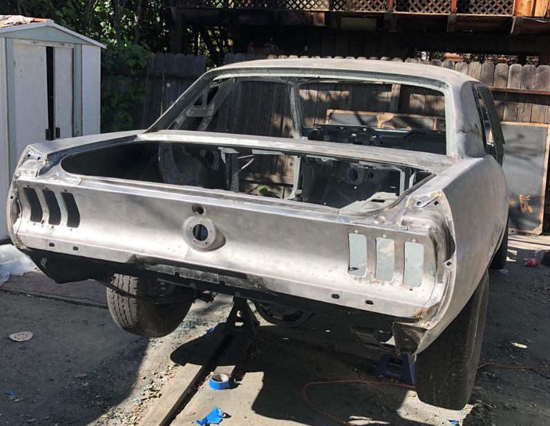 bare metal ford mustang