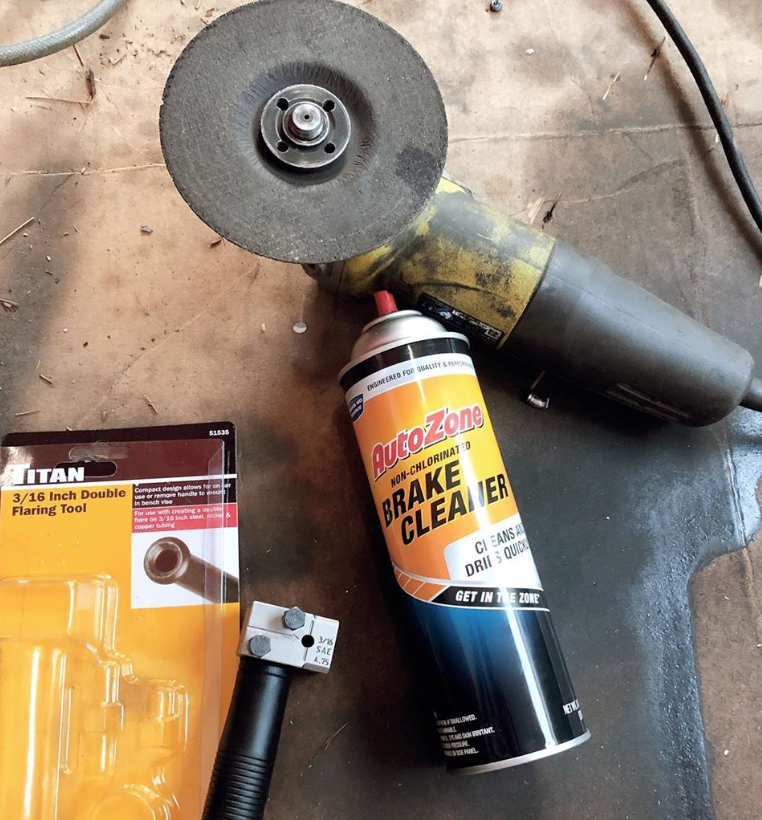 cut off wheel and brake cleaner